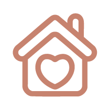 Icône maison avec cœur - Bilan comportemental Édu'Cœur Canin